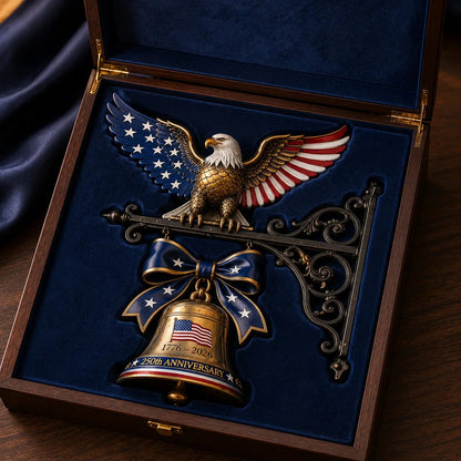 Eagle Bell | Heavy-Duty Cast Metal | 1776-2026 Semiquincentennial Commemorative Liberty Bell 8