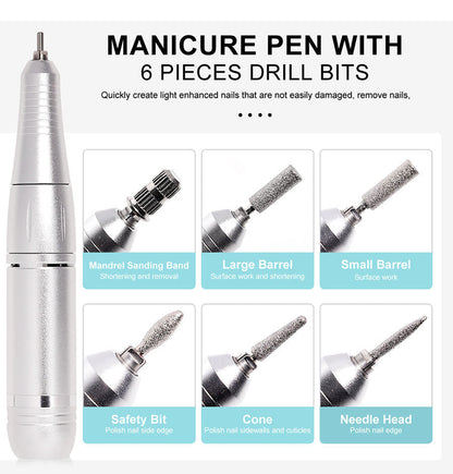 Electric Nail File | 45000RPM Speed | Professional Nail Drill for Portable Nail Care 6