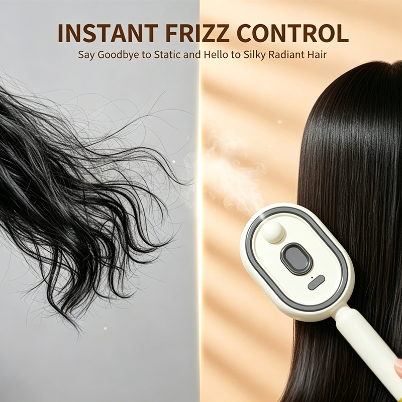 Essential Oil Mist Comb | Anti-Tangle Electric Massage Brush | Hair Care Mist Spray and Detangling Tool 5