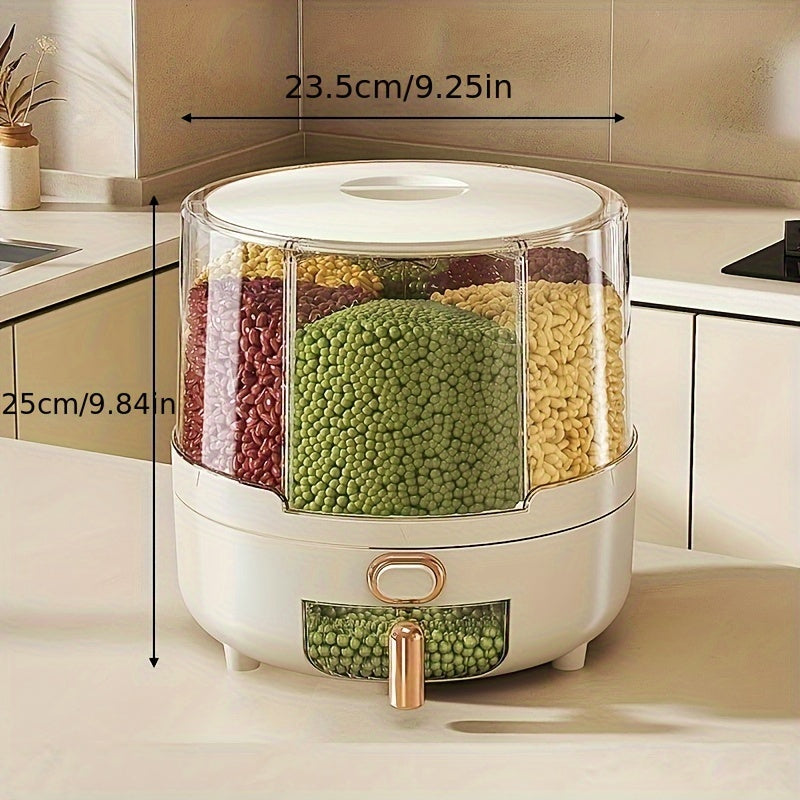 Food Storage Container | Airtight Design with 360° Rotating Base for Organized Pantry 0