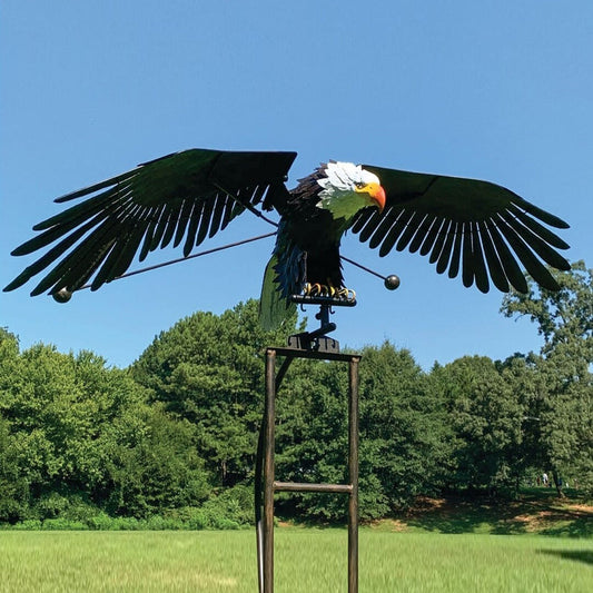 Garden Decor | Metal Windmill with Eagle Design | Outdoor Ornaments for Gardens and Patios - 1