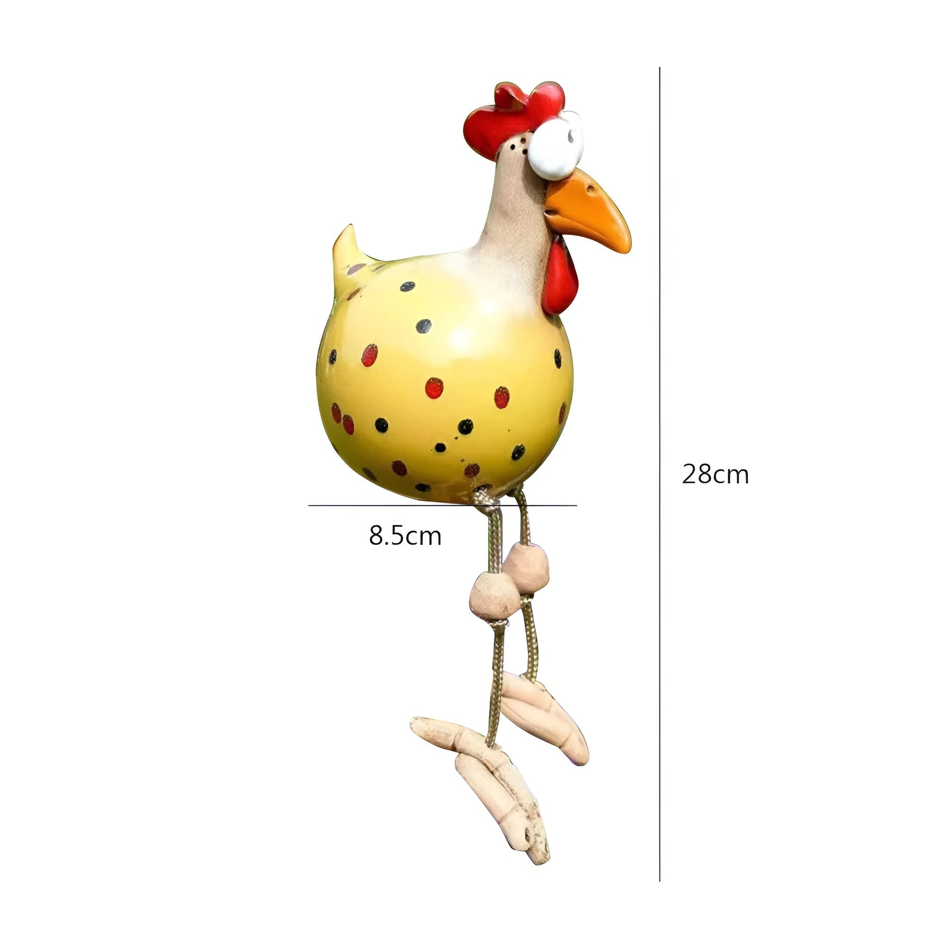 Garden Statue | Weatherproof Resin | Playful Big-eyed Chicken Garden Ornaments - 2