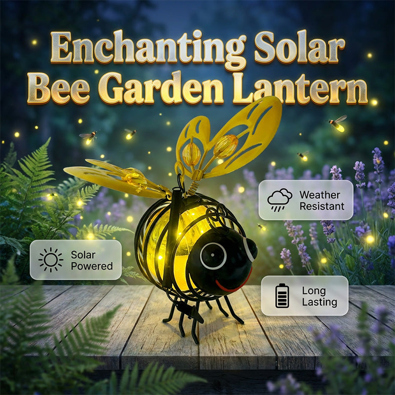 Hanging Solar Bee Light | Warm Amber Glow | Flicker-Free Garden and Indoor Decorative Lighting 0