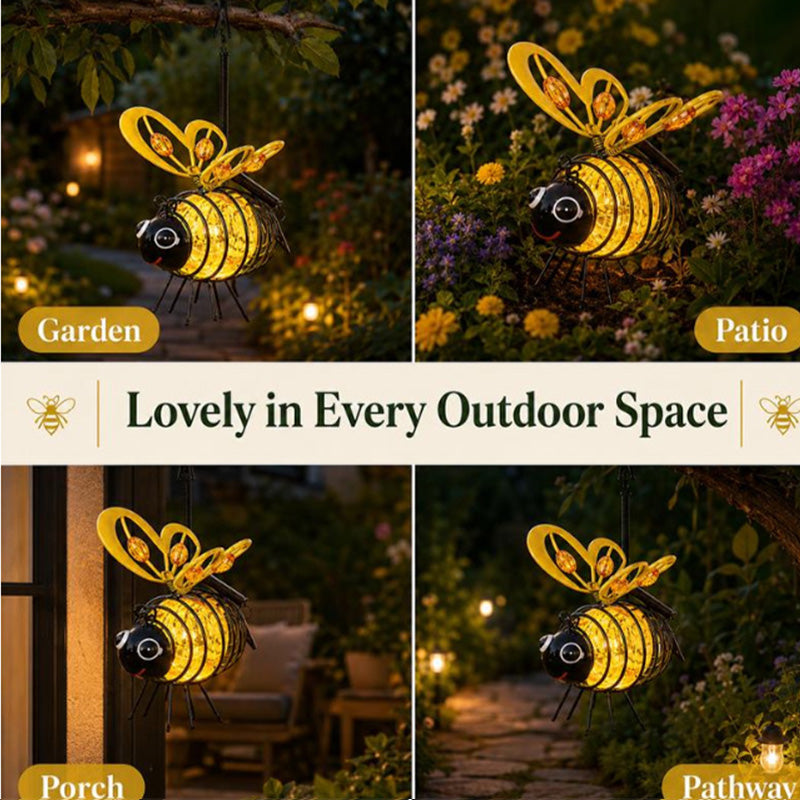Hanging Solar Bee Light | Warm Amber Glow | Flicker-Free Garden and Indoor Decorative Lighting 3