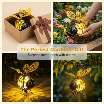 Hanging Solar Bee Light | Warm Amber Glow | Flicker-Free Garden and Indoor Decorative Lighting 8