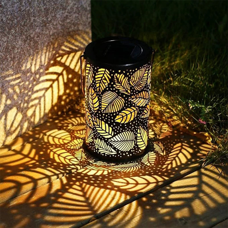 Hanging Solar Lantern | Beautifully Carved Design | Solar Powered Lanterns for Garden 0