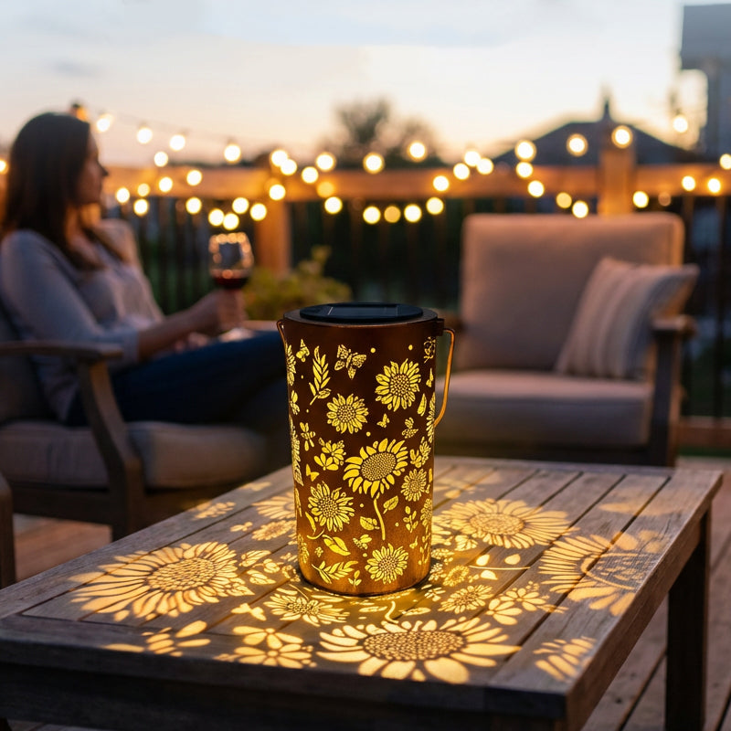 Hanging Solar Lantern | Beautifully Carved Design | Solar Powered Lanterns for Garden 3