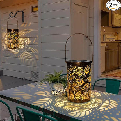 Hanging Solar Lantern | Beautifully Carved Design | Solar Powered Lanterns for Garden 7