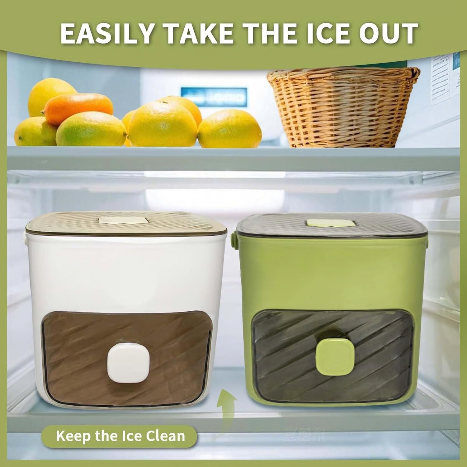 Ice Cube Tray | Layered Design with Storage Bin and Lid | Portable Ice Cube Maker for Household Use 4