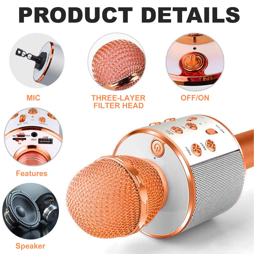 Karaoke Microphone | Bluetooth Connectivity | Wireless Karaoke Microphone with Built-in Speaker 2