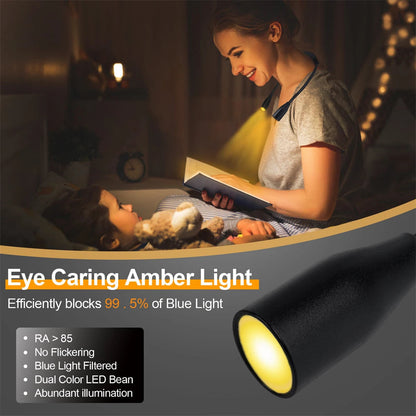 LED Neck Lamp | Ergonomic Silicone Design | USB Rechargeable with 3 Light Colors 1
