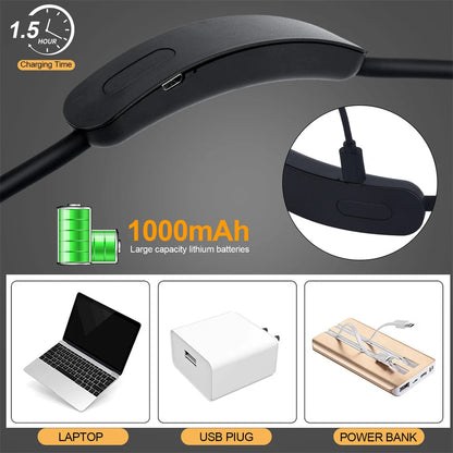 LED Neck Lamp | Ergonomic Silicone Design | USB Rechargeable with 3 Light Colors 3