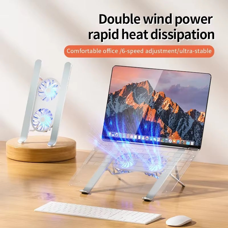 Laptop Stand | Dual Fan Cooling System | Adjustable Laptop Stand for Desk - 3