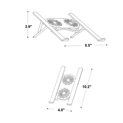 Laptop Stand | Dual Fan Cooling System | Adjustable Laptop Stand for Desk - 9