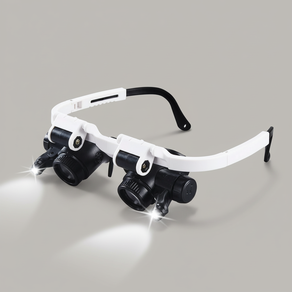 Magnifying Glasses | Adjustable LED Lighting | Magnifying Glass with Light for Reading and Dual Eye Usage 0