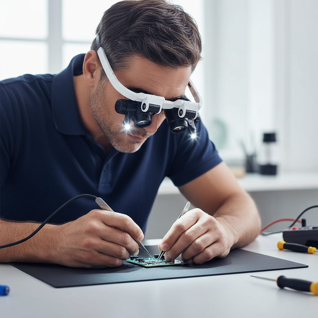 Magnifying Glasses | Adjustable LED Lighting | Magnifying Glass with Light for Reading and Dual Eye Usage 1