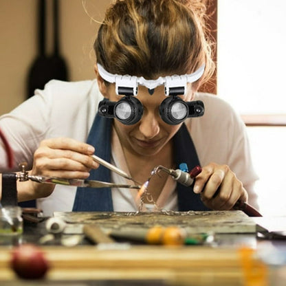 Magnifying Glasses | Adjustable LED Lighting | Magnifying Glass with Light for Reading and Dual Eye Usage 7