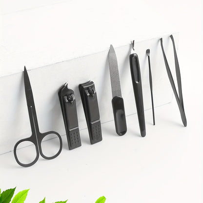 Manicure Set | 7 Piece Stainless Steel Tools | Compact Travel Manicure Kit 1