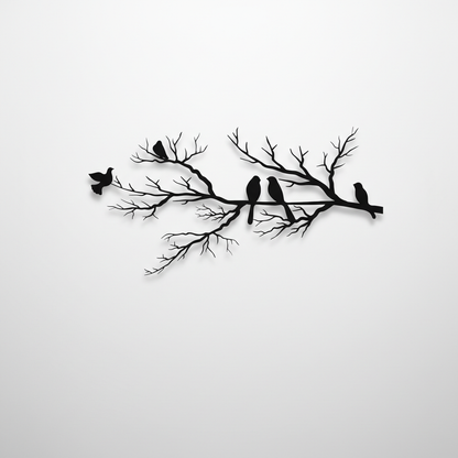 Metal Bird Wall Art – Black