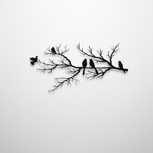 Metal Bird Wall Art – Black