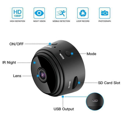 Mini Camera | 1080p Resolution | Small Security Cameras with Night Vision and Magnetic Base 2