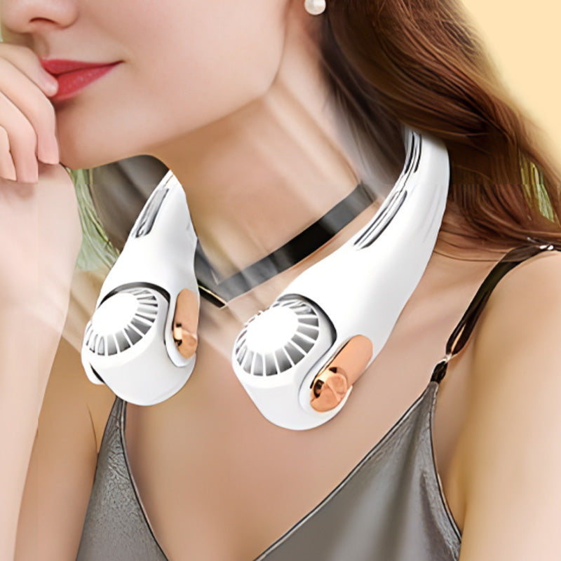 Neck Fan | 360° Airflow Rotation | Portable Bladeless Neck Fan with Adjustable Speed Settings - 3