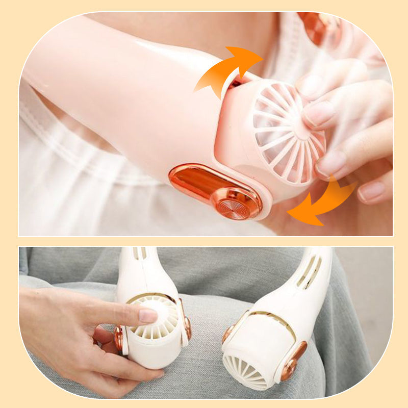 Neck Fan | 360° Airflow Rotation | Portable Bladeless Neck Fan with Adjustable Speed Settings - 8