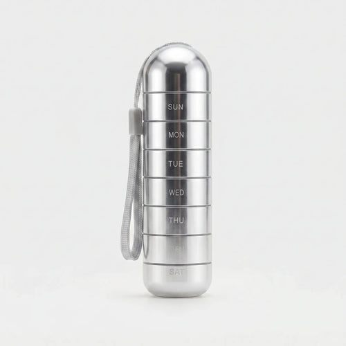 Pill Organizer | Seven Daily Compartments | Compact Weekly Pill Organizer for Travel 0
