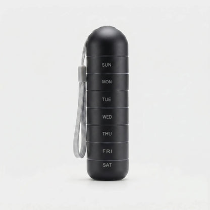 Pill Organizer | Seven Daily Compartments | Compact Weekly Pill Organizer for Travel 7