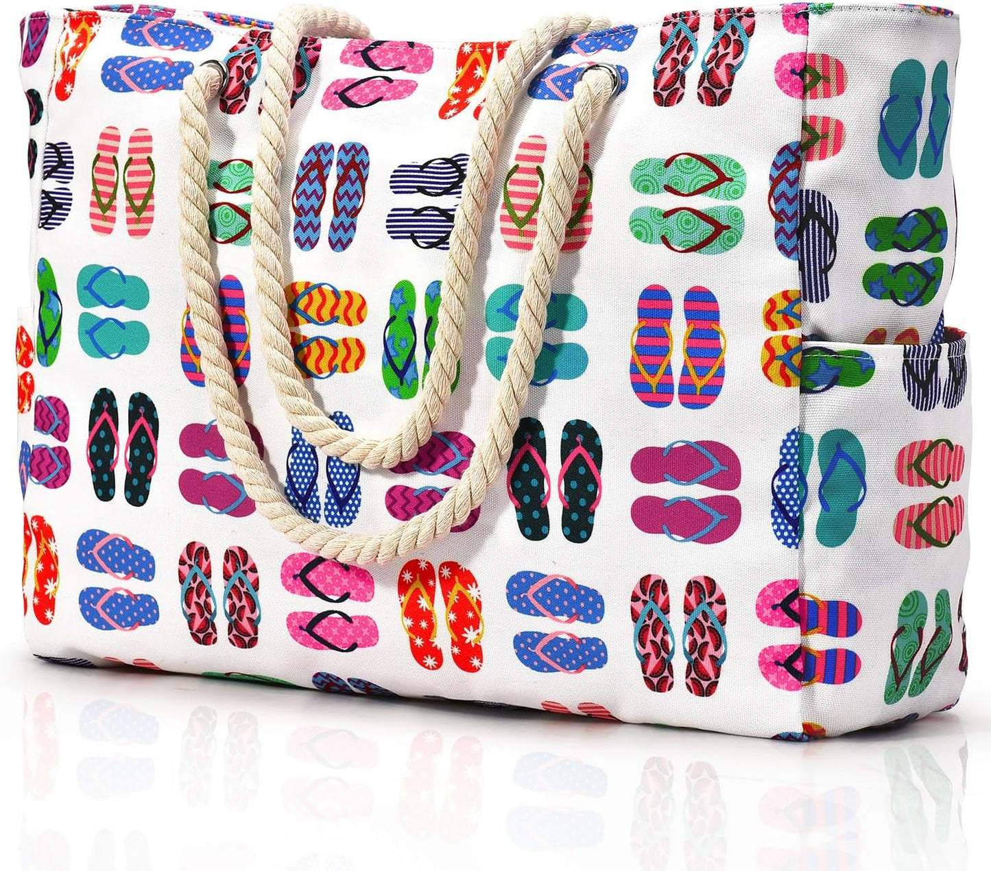 Beach Tote | Waterproof 600D Polyester | Large Beach Bag with Smart Organization and Side Pockets - 11