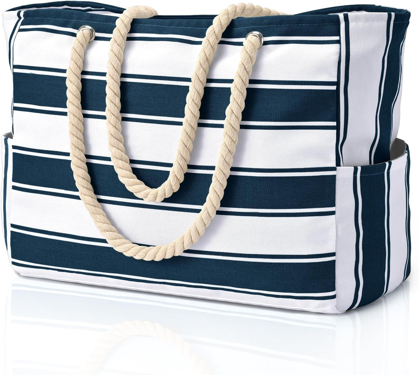 Beach Tote | Waterproof 600D Polyester | Large Beach Bag with Smart Organization and Side Pockets - 13