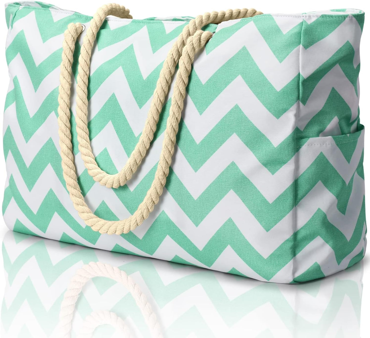 Beach Tote | Waterproof 600D Polyester | Large Beach Bag with Smart Organization and Side Pockets - 17