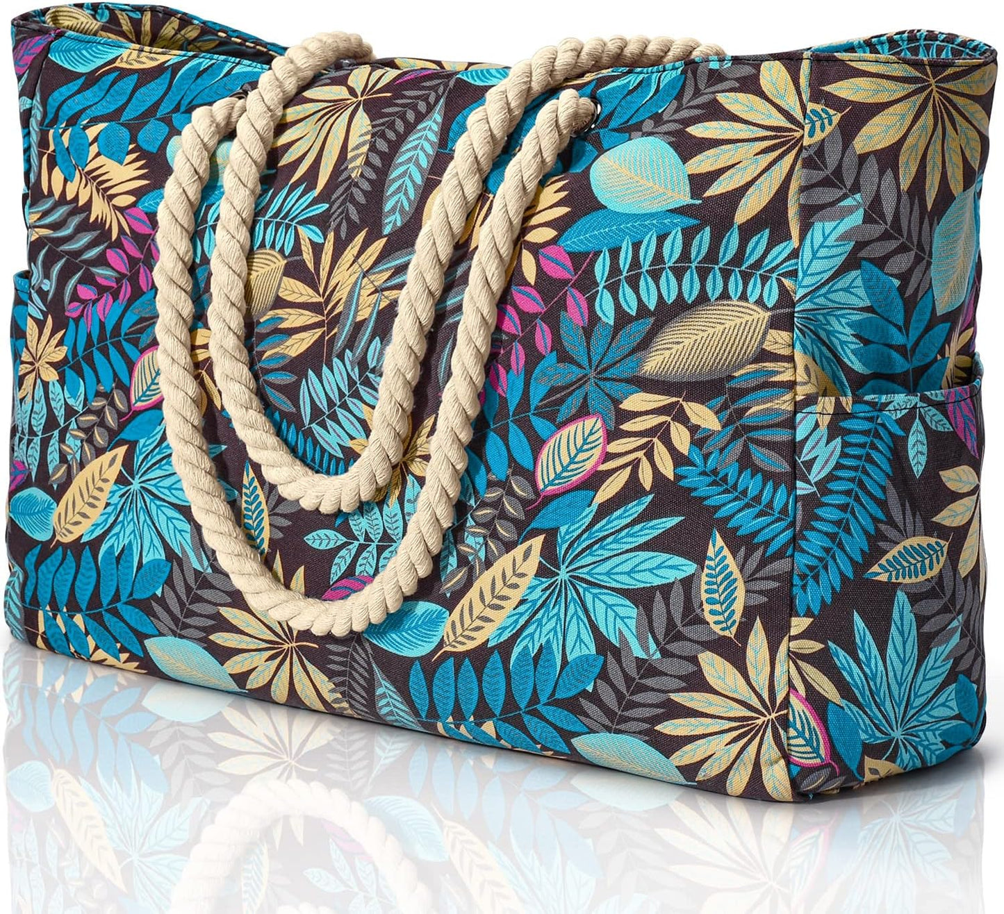 Beach Tote | Waterproof 600D Polyester | Large Beach Bag with Smart Organization and Side Pockets - 21