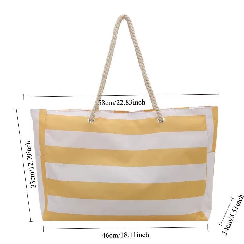 Beach Tote | Waterproof 600D Polyester | Large Beach Bag with Smart Organization and Side Pockets - 8