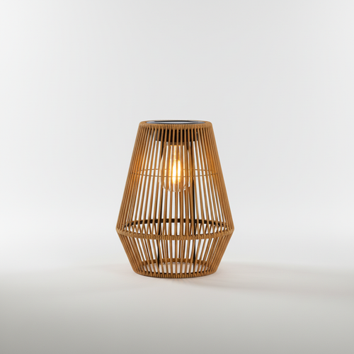Handwoven Solar Bamboo Lantern - IP65 Decorative Garden Light