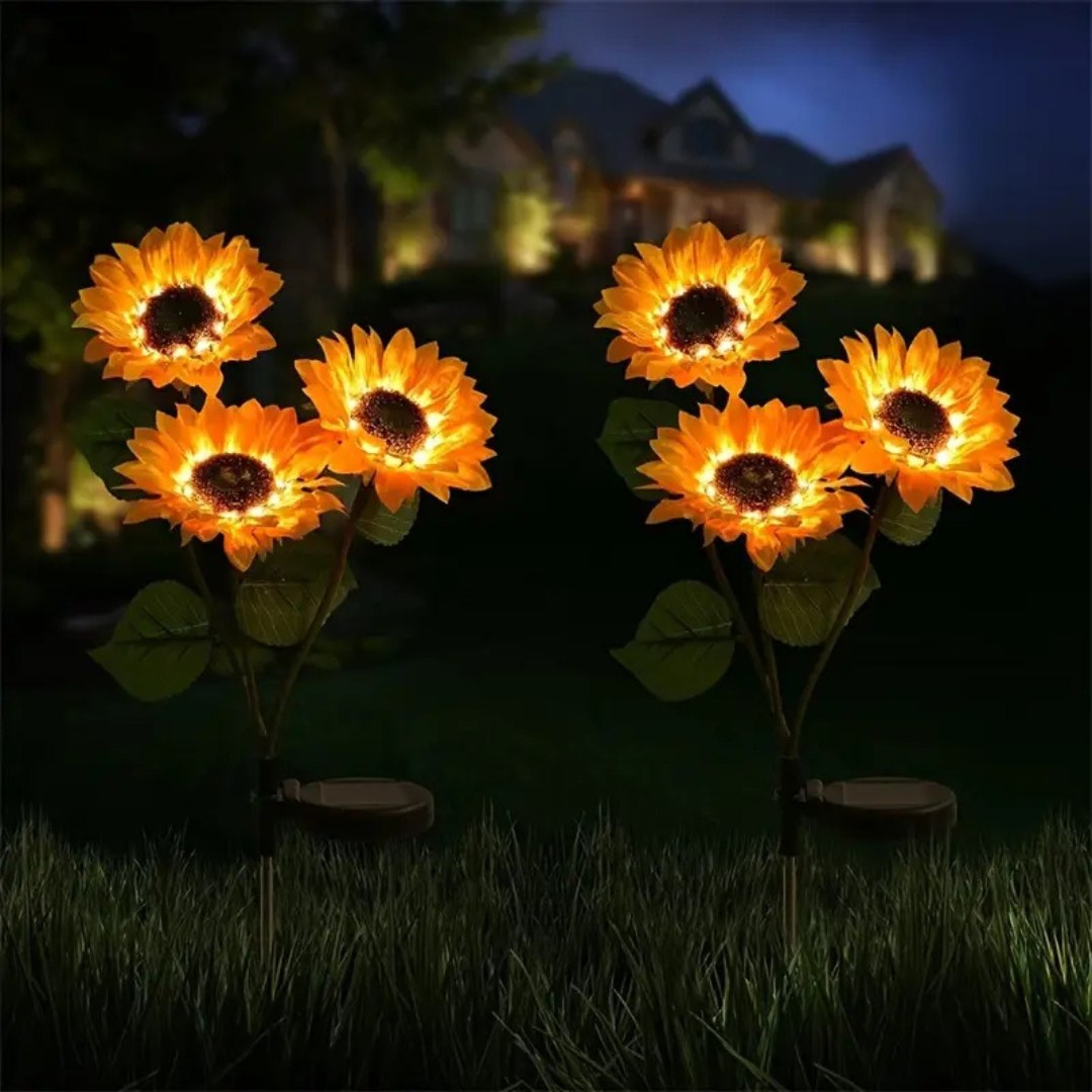 Solar Garden Lights | Solar-Powered LED | Outdoor Sunflower Design for Yard Decor 1