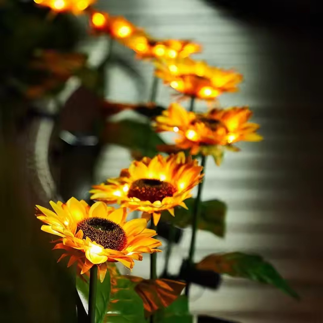 Solar Garden Lights | Solar-Powered LED | Outdoor Sunflower Design for Yard Decor 2