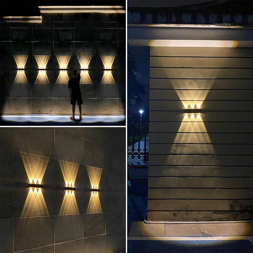 Solar Outdoor Wall Light | Dual Beam Design | Waterproof Aluminum Alloy Fixture 3