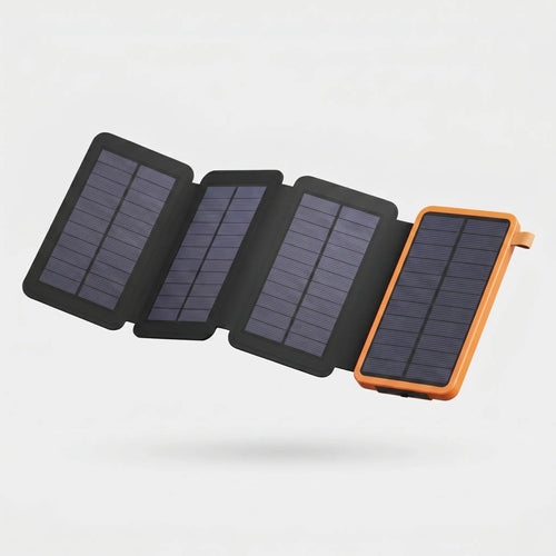 Solar Power Bank | 4 Fold-Out Solar Panels | Solar Powered Phone Charger with 3 USB Outputs 0