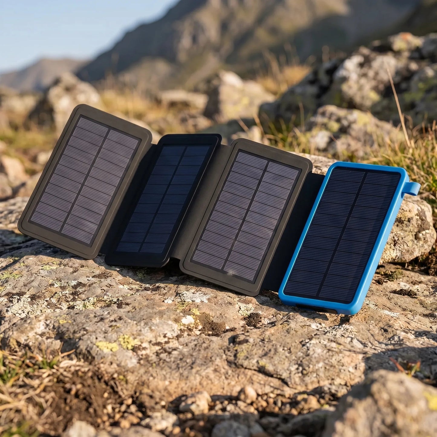 Solar Power Bank | 4 Fold-Out Solar Panels | Solar Powered Phone Charger with 3 USB Outputs 2