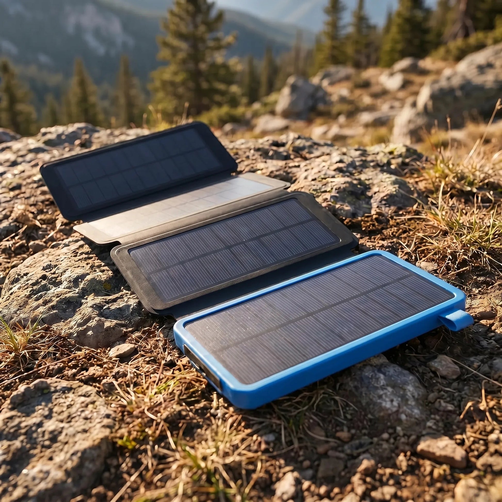 Solar Power Bank | 4 Fold-Out Solar Panels | Solar Powered Phone Charger with 3 USB Outputs 4