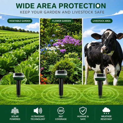 Solar Powered Mole Repellent | Waterproof Electronic Mole Deterrent | Garden and Lawn Burrowing Animal Control 4