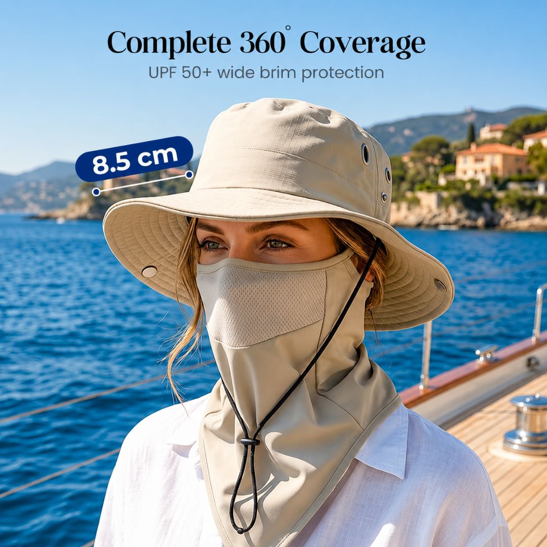 Sun Hat | UPF 50+ Full Face and Neck Coverage | Breathable Cooling Fabric for Outdoor Activities 3