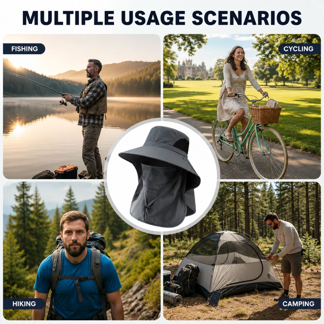 Sun Hat | UPF 50+ Full Face and Neck Coverage | Breathable Cooling Fabric for Outdoor Activities 6
