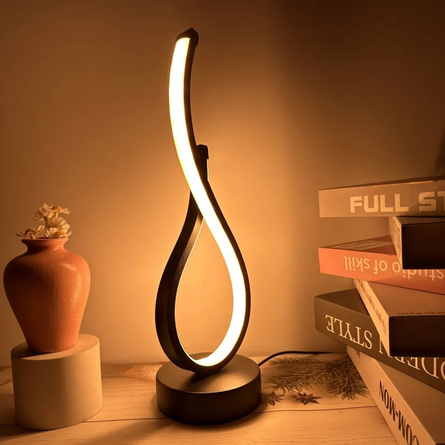 Table Lamp | Dimmable Brightness | Bedside Lamps and Desk Lamp for Modern Living Room 0