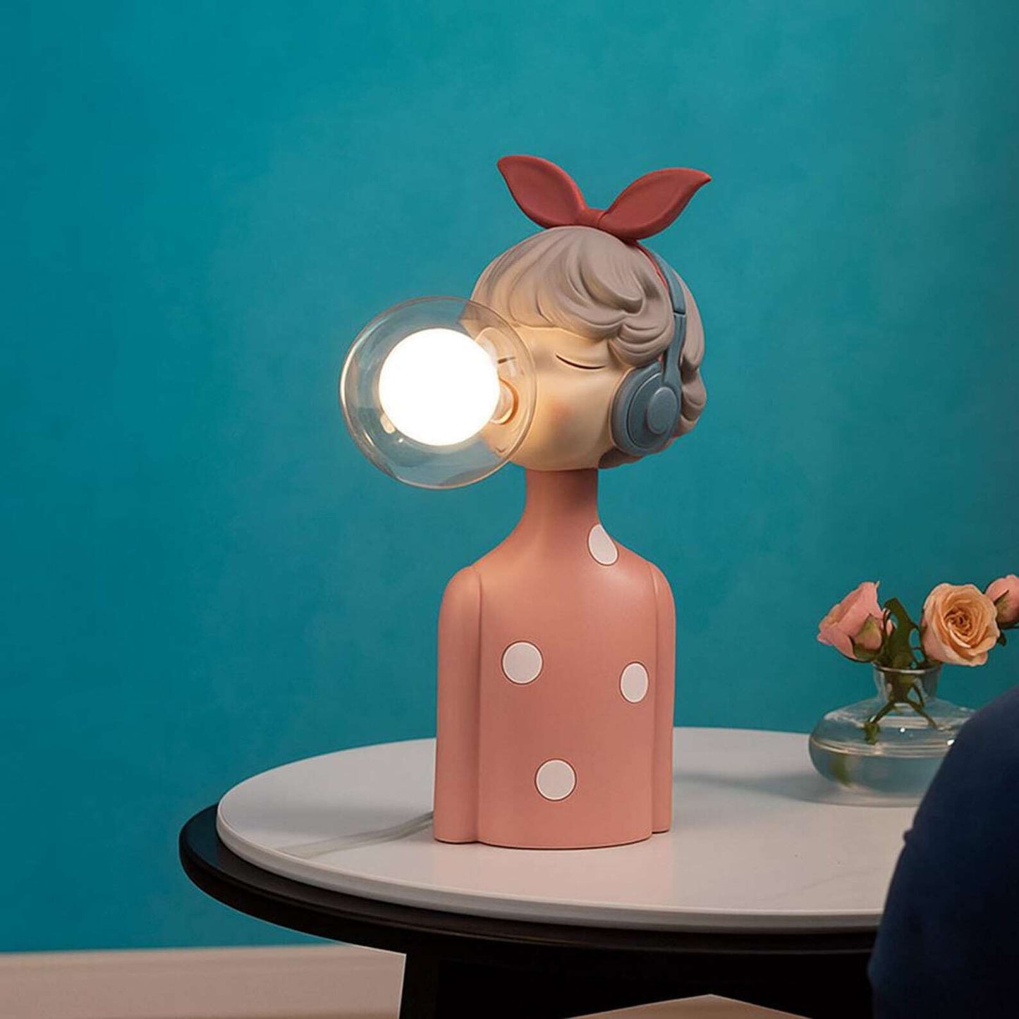 Table Lamp | Handcrafted Resin Design | Unique Bubble Girl Character 2
