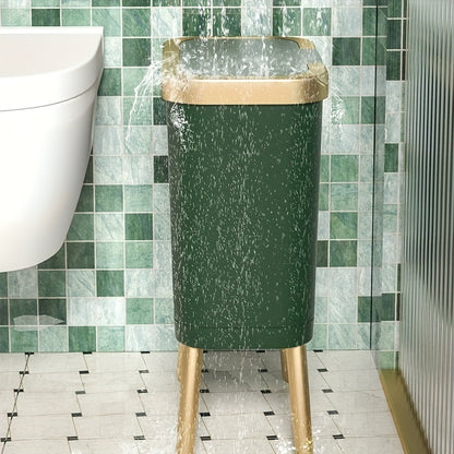Trash Can | Odour-Sealing Flip-Top Lid | Slim Kitchen and Bathroom Waste Bin 15L 5