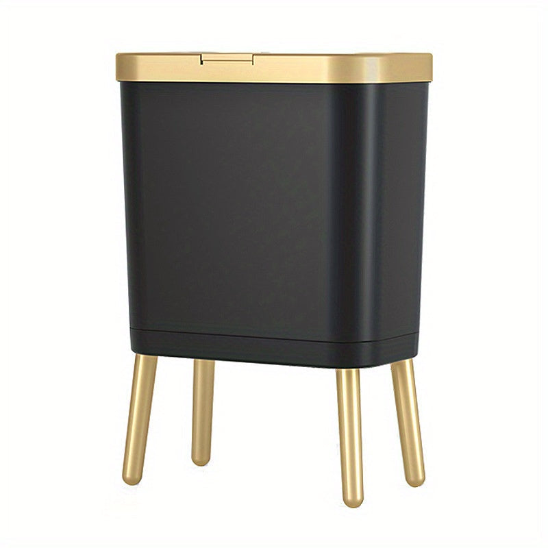 Trash Can | Odour-Sealing Flip-Top Lid | Slim Kitchen and Bathroom Waste Bin 15L 6