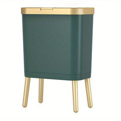 Trash Can | Odour-Sealing Flip-Top Lid | Slim Kitchen and Bathroom Waste Bin 15L 7