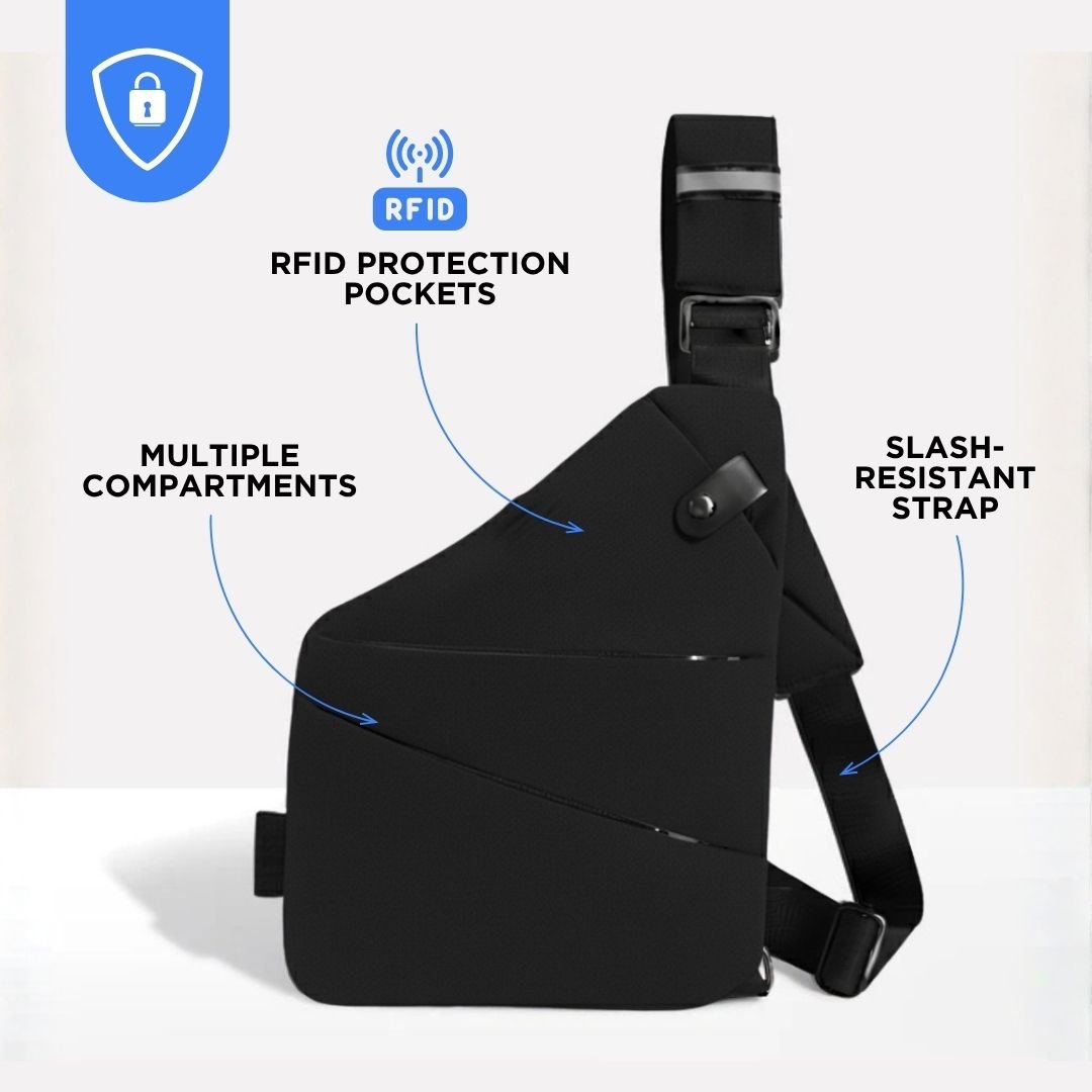 Shoulder Bag | RFID Protection and Cut-Resistant Strap | Water-Repellent Travel Companion - 5